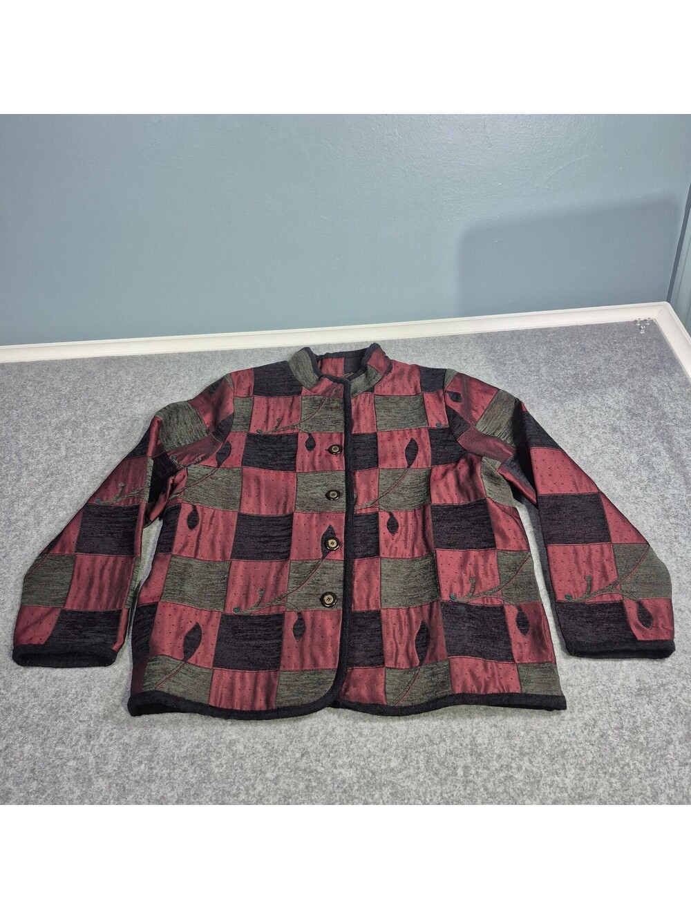 Graff Jacket Women’s Size L Fall Colors Long Sleeve Button Up Classic Casual